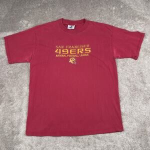 Logo Athletic San Francisco 49ers NFL T-shirt Size L Football Red Vintage